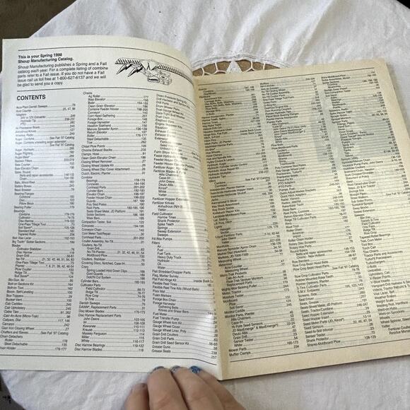 SHOUP Manufacturing Company Spring 1998 farm replacement parts catalog - Picture 3 of 5